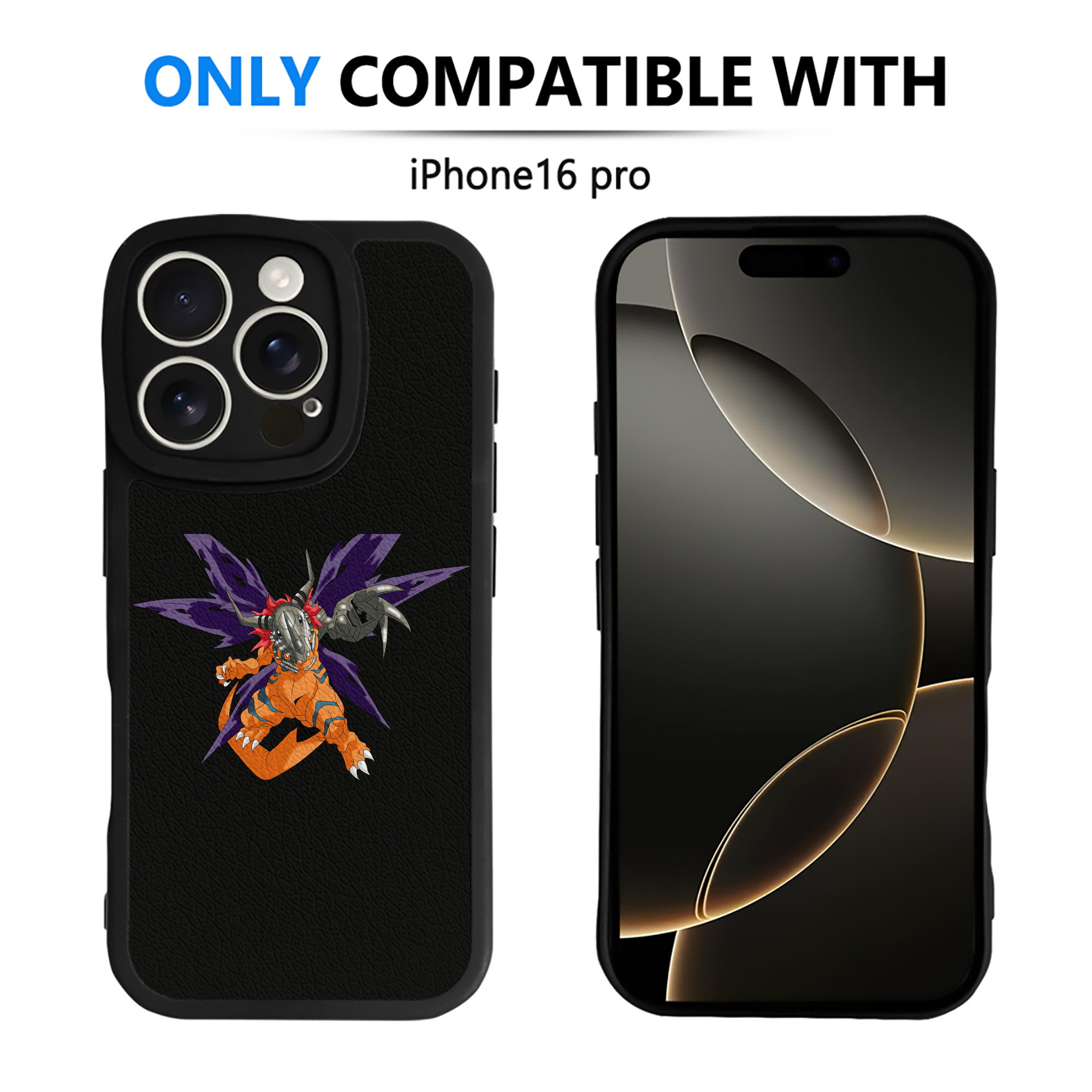（画像用） Digimon デジタルモンスター/デジモン 【iPhone 16シリーズ対応】シリコンスマホケース（レザー調） 材質：シリコン
